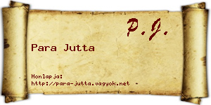 Para Jutta névjegykártya